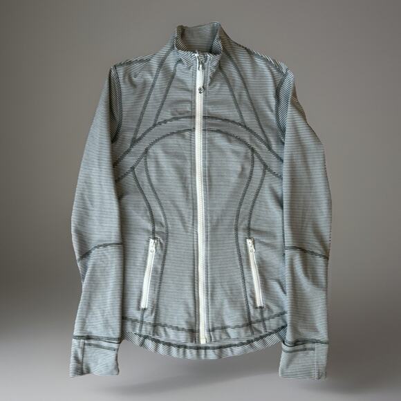 Lululemon Define Jacket 4 White Gray Full Zip Workout Athleisure Yoga Running - Picture 1 of 9